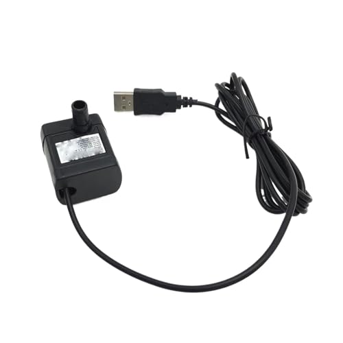HamPaesk 1 stück Micro Tauch DC 5~12 V USB Typ Wasserpumpe Max 200L/H Durchfluss Einstellbar Bürstenlos for Aquarium(USB Type) von HamPaesk
