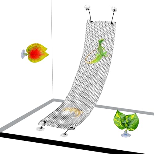 Bartdrachen-Hängematte, Eidechse, Kletter-Hängematte, Liege, zusammenklappbar, Reptilien, Klettern, Wand, Brücke, Tankzubehör für Gecko, Schlange, Einsiedlerkrebse, Chamäleon (1 Stück) von Hamiledyi