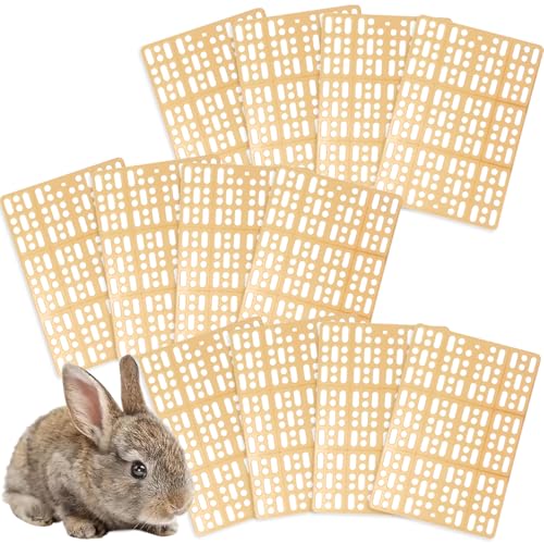 Hamiledyi 12 Stück Kaninchenkäfig-Matten für Kleintiere, Kunststofffüße, Bodenmatte für Haustiere, Katzen, Hunde, Kaninchen, Hamster, Ratten, Chinchillas, Meerschweinchen Hamiledyi 12 Stück Kaninchenkäfig-Matten für Kleintiere, Kunststofffüße, Bodenmatte für Haustiere, Katzen, Hunde, Kaninchen, Hamster, Ratten, Chinchillas, Meerschweinchen von Hamiledyi