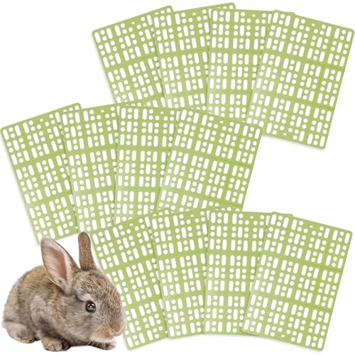 Hamiledyi 12 Stück Kaninchenkäfig-Matten für Kleintiere, Kunststofffüße, Bodenmatte für Haustiere, Katzen, Hunde, Kaninchen, Hamster, Ratten, Chinchillas, Meerschweinchen von Hamiledyi