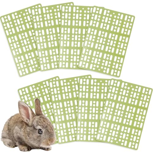 Hamiledyi 8 Stück Kaninchenkäfig-Matten für Kleintiere, Kunststofffüße, Bodenmatte für Haustiere, Katzen, Hunde, Kaninchen, Hamster, Ratten, Chinchillas, Meerschweinchen von Hamiledyi