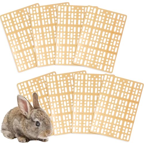 Hamiledyi 8 Stück Kaninchenkäfig-Matten für Kleintiere, Kunststofffüße, Bodenmatte für Haustiere, Katzen, Hunde, Kaninchen, Hamster, Ratten, Chinchillas, Meerschweinchen von Hamiledyi