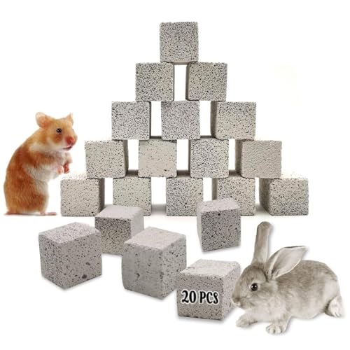 Hamiledyi Chinchilla-Lava-Blöcke, Blumenform, Kaninchen, Kauspielzeug, Kaninchen, Lava-Zähne, Schleifstein, Kleintiere, Mineral-Kalziumstein, für Hamster, Kaninchen, Chinchillas, Eichhörnchen, Ratten, von Hamiledyi