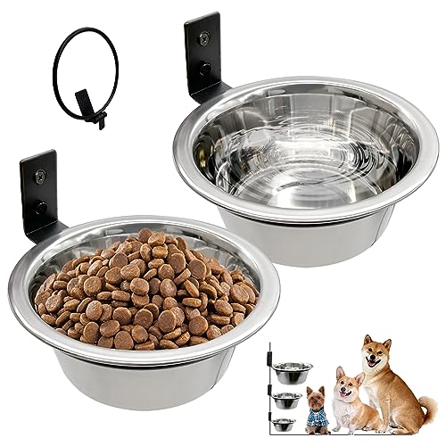 Hamiledyi Erhöhte Hundenäpfe zur Wandmontage, höhenverstellbar, Edelstahl, erhöhter Futter- und Wassernapf mit klappbarem Ständer für mittelgroße und große Hunde und Katzen, Größe S, 2 Stück Hamiledyi Erhöhte Hundenäpfe zur Wandmontage, höhenverstellbar, Edelstahl, erhöhter Futter- und Wassernapf mit klappbarem Ständer für mittelgroße und große Hunde und Katzen, Größe S, 2 Stück von Hamiledyi