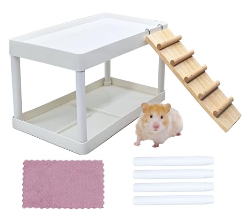 Hamiledyi Hamsterplattform Hamsterkäfig Plattform mit Holzleiter Hamsterständer Kletterspielzeug für Syrische Hamster Rennmäuse Mäuse Zuckergleiter Hamiledyi Hamsterplattform Hamsterkäfig Plattform mit Holzleiter Hamsterständer Kletterspielzeug für Syrische Hamster Rennmäuse Mäuse Zuckergleiter von Hamiledyi