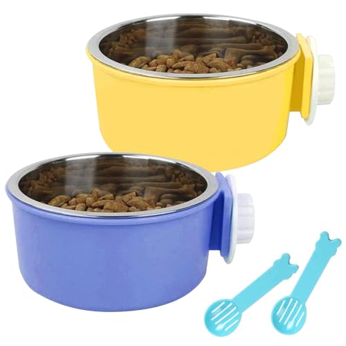 Hamiledyi Hundenapf, abnehmbar, Edelstahl, zum Aufhängen, für Hundehütte, Futternapf, Wassernapf, Hundehütte, Futternapf, Wassernapf für Welpen, mittelgroße Hunde, Katzen, Kaninchen, Meerschweinchen Hamiledyi Hundenapf, abnehmbar, Edelstahl, zum Aufhängen, für Hundehütte, Futternapf, Wassernapf, Hundehütte, Futternapf, Wassernapf für Welpen, mittelgroße Hunde, Katzen, Kaninchen, Meerschweinchen von Hamiledyi