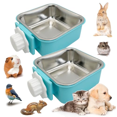 Hamiledyi Hundenapf aus Edelstahl, 2 Stück für Haustiere, Käfignapf, Futter und Wasser, Futternäpfe für Hunde, Katzen, Welpen, Kätzchen, Kaninchen, Meerschweinchen, Vögel, Hühner und andere Kleintiere Hamiledyi Hundenapf aus Edelstahl, 2 Stück für Haustiere, Käfignapf, Futter und Wasser, Futternäpfe für Hunde, Katzen, Welpen, Kätzchen, Kaninchen, Meerschweinchen, Vögel, Hühner und andere Kleintiere von Hamiledyi