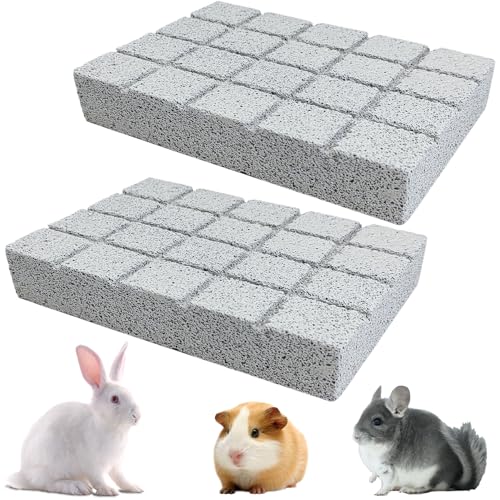 Hamiledyi Kratzpads für Kaninchen, Lava, Schleifklauen, Kleintier-Fußpolster, Hamster, Kratzbrett, Kauspielzeug für Rennmäuse, Chinchilla, Igel, Meerschweinchen, Käfigzubehör, 2 Stück Hamiledyi Kratzpads für Kaninchen, Lava, Schleifklauen, Kleintier-Fußpolster, Hamster, Kratzbrett, Kauspielzeug für Rennmäuse, Chinchilla, Igel, Meerschweinchen, Käfigzubehör, 2 Stück von Hamiledyi