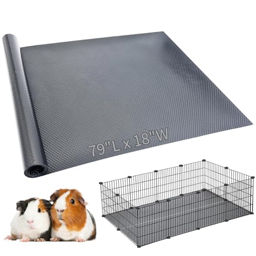 Hamiledyi Meerschweinchen-Käfigeinlage, wiederverwendbar, leicht auf den Käfig zuzuschneiden, waschbar und rutschfest, für Kleintiere, Hamster, Ratten, Kaninchen, Chinchillas, 45,7 x 200,7 cm, Grau Hamiledyi Meerschweinchen-Käfigeinlage, wiederverwendbar, leicht auf den Käfig zuzuschneiden, waschbar und rutschfest, für Kleintiere, Hamster, Ratten, Kaninchen, Chinchillas, 45,7 x 200,7 cm, Grau von Hamiledyi
