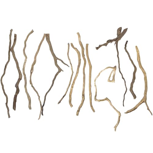 Hamiledyi Natürliches Treibholz für Aquarium-Dekoration, rotes Moorholz, 25,4 cm - 38,1 cm lang, verschiedene Formen (100 g), sichere Zweige für Aquarien und Reptilien, natürliche von Hamiledyi