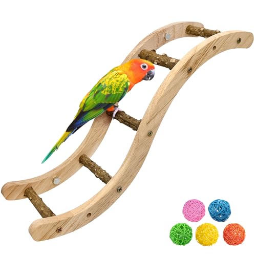 Hamiledyi Nature Vogelleiter aus Holz, für Haustiere, Papageien, Kletterbrücke, Übungsständer für Sittiche, Klettern, Kaubrücke, Vogelkäfig, Zubehör für Nymphensittiche, Sittiche, Lovebirds Hamiledyi Nature Vogelleiter aus Holz, für Haustiere, Papageien, Kletterbrücke, Übungsständer für Sittiche, Klettern, Kaubrücke, Vogelkäfig, Zubehör für Nymphensittiche, Sittiche, Lovebirds von Hamiledyi