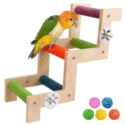Hamiledyi Nature Vogelleiter aus Holz, für Haustiere, Papageien, Kletterbrücke, Übungsständer für Sittiche, Klettern, Kaubrücke, Vogelkäfig, Zubehör für Nymphensittiche, Sittiche, Lovebirds Hamiledyi Nature Vogelleiter aus Holz, für Haustiere, Papageien, Kletterbrücke, Übungsständer für Sittiche, Klettern, Kaubrücke, Vogelkäfig, Zubehör für Nymphensittiche, Sittiche, Lovebirds von Hamiledyi