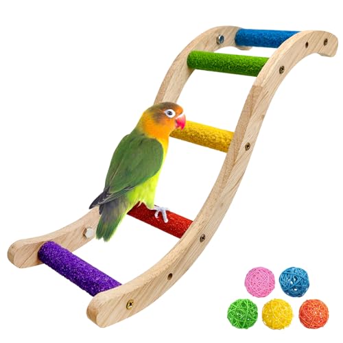 Hamiledyi Nature Vogelleiter aus Holz, für Haustiere, Papageien, Kletterbrücke, Übungsständer für Sittiche, Klettern, Kaubrücke, Vogelkäfig, Zubehör für Nymphensittiche, Sittiche, Lovebirds Hamiledyi Nature Vogelleiter aus Holz, für Haustiere, Papageien, Kletterbrücke, Übungsständer für Sittiche, Klettern, Kaubrücke, Vogelkäfig, Zubehör für Nymphensittiche, Sittiche, Lovebirds von Hamiledyi