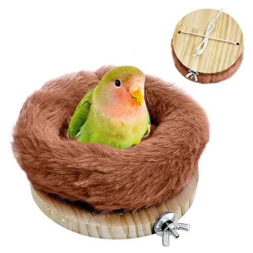 Hamiledyi Vogelbett für Käfig, Plüsch, Hängematte, warmes Vogelnest, Papageiennest, Haus, Kuschelhütte, Vögel, Schlafbett, weiche, warme Hängematte für Sittiche, Lovebird, Kakadus, Wellensittiche Hamiledyi Vogelbett für Käfig, Plüsch, Hängematte, warmes Vogelnest, Papageiennest, Haus, Kuschelhütte, Vögel, Schlafbett, weiche, warme Hängematte für Sittiche, Lovebird, Kakadus, Wellensittiche von Hamiledyi