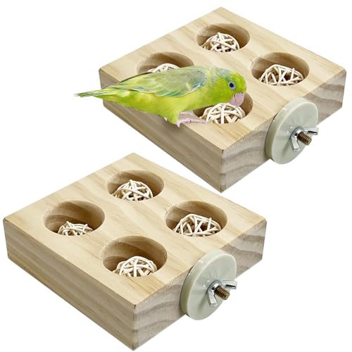 Hamiledyi Vogelspielzeug aus Holz, interaktives langsames Futterspender, Anreicherung für Sittiche, Wellensittiche und Lovebirds | Käfigkletter-Puzzle-Spielzeug für kleine Papageien fördert das Hamiledyi Vogelspielzeug aus Holz, interaktives langsames Futterspender, Anreicherung für Sittiche, Wellensittiche und Lovebirds | Käfigkletter-Puzzle-Spielzeug für kleine Papageien fördert das von Hamiledyi