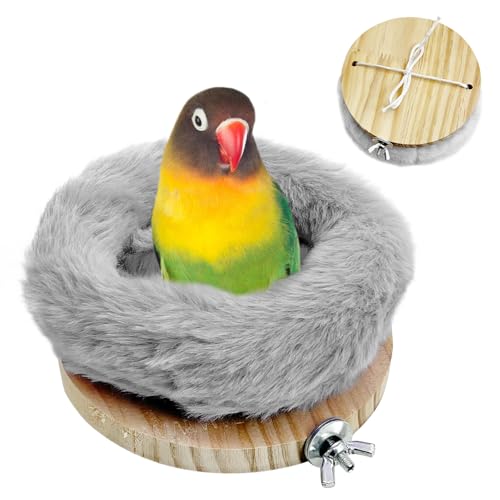 Hamiledyi Weiches Vogelnest für Käfig, Plüsch, Papageien-Hängematte, Zucht, Vogelhaus, Vogelbett für Sittiche, Lovebird, Kakadus, Kanarienvögel, Finken, Quäker (klein) von Hamiledyi