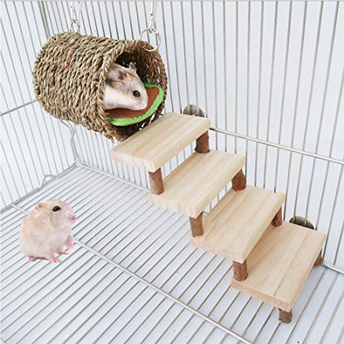Hamster-Kauspielzeug Treppen und Bohrrohr sind geeignet für kleine Tiere wie goldener Seidenbär, Eichhörnchen, Hamster, Meerschweinchen, Rennmäuse usw. von Hamiledyi