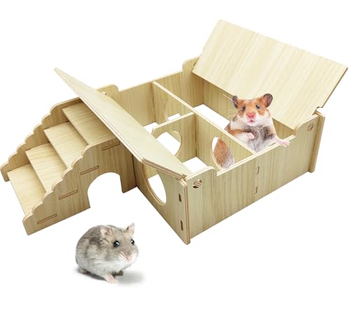 Hamster-Mehrkammer-Haus, Labyrinth-Tunnel, Versteck Lebensräume, Dekoration, Erkundungsspielzeug, Peep-Schuppen, Käfigzubehör für Rennmäuse, Ratten, Mäuse Hamster-Mehrkammer-Haus, Labyrinth-Tunnel, Versteck Lebensräume, Dekoration, Erkundungsspielzeug, Peep-Schuppen, Käfigzubehör für Rennmäuse, Ratten, Mäuse von Hamiledyi