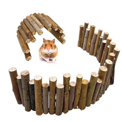 Hamsterbrücke, Holzzaun, Ratte, flexibel, biegsam, Kletterleiter, Käfigzubehör für syrische Hamster, Rennmäuse, Mäuse, Ratten, 50 x 9,9 cm Hamsterbrücke, Holzzaun, Ratte, flexibel, biegsam, Kletterleiter, Käfigzubehör für syrische Hamster, Rennmäuse, Mäuse, Ratten, 50 x 9,9 cm von Hamiledyi
