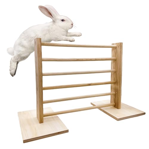Kaninchen-Sprungstange, Spielzeug, Hase, Agility-Ausrüstung, Set, Holz, Kaninchen, Hindernis, Übungsspielzeug, verstellbare Höhe, Training, Springhürden für Kaninchen, Meerschweinchen, Kleintiere Kaninchen-Sprungstange, Spielzeug, Hase, Agility-Ausrüstung, Set, Holz, Kaninchen, Hindernis, Übungsspielzeug, verstellbare Höhe, Training, Springhürden für Kaninchen, Meerschweinchen, Kleintiere von Hamiledyi