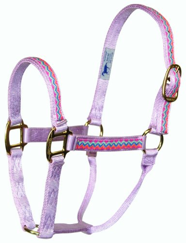 Hamilton 1 Nylon Quality Horse Halter, Average Size (800 to 1100 lbs), Lavender Weave Overlay von Hamilton