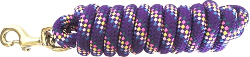 Hamilton Extra schwere Poly-Seil Leine mit Bullenverschluss, Violettes Konfetti-Gewebe, 1,6 cm dick x 3 m lang von Hamilton