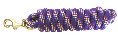 Hamilton Extra schwere Poly-Seil Leine mit Bullenverschluss, Violettes Konfetti-Gewebe, 1,6 cm dick x 3 m lang von Hamilton