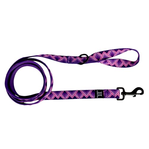 Hamilton Hundeleine, verstellbar, violett, Diamantmuster, Band-Overlay-Kollektion, Haustierleine für Hunde, Größe S/M Hamilton Hundeleine, verstellbar, violett, Diamantmuster, Band-Overlay-Kollektion, Haustierleine für Hunde, Größe S/M von Hamilton