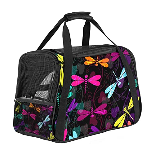 Haustiertragetasche Bunte Libellen Hundetragetasche Drucken Katzentragetasche Reisetasche für Haustiere Mit verstellbarem Schultergurt 43x26x30 cm Haustiertragetasche Bunte Libellen Hundetragetasche Drucken Katzentragetasche Reisetasche für Haustiere Mit verstellbarem Schultergurt 43x26x30 cm von Haminaya