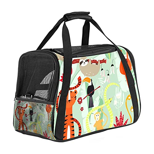 Transporttasche Katze Grünes Tier Hundetragetasche Faltbare Katzentragetasche Reiseträger mit weicher Matratze für den Transport mit Zug/Auto/Flugzeug 43x26x30 cm Transporttasche Katze Grünes Tier Hundetragetasche Faltbare Katzentragetasche Reiseträger mit weicher Matratze für den Transport mit Zug/Auto/Flugzeug 43x26x30 cm von Haminaya