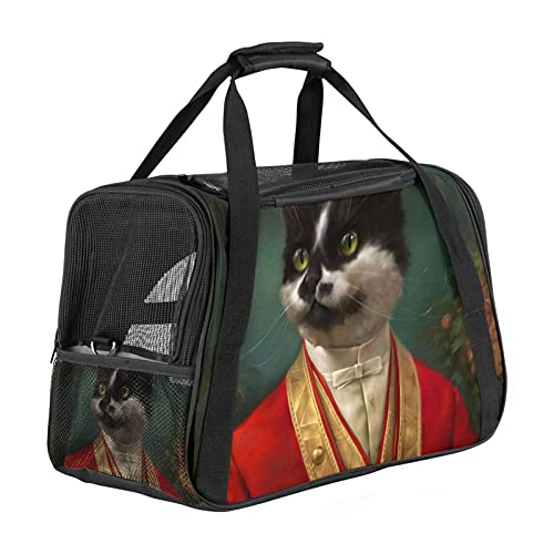 Transporttasche Katze Tier Katze Vintage Hundetragetasche Faltbare Katzentragetasche Reiseträger mit weicher Matratze für den Transport mit Zug/Auto/Flugzeug 43x26x30 cm Transporttasche Katze Tier Katze Vintage Hundetragetasche Faltbare Katzentragetasche Reiseträger mit weicher Matratze für den Transport mit Zug/Auto/Flugzeug 43x26x30 cm von Haminaya