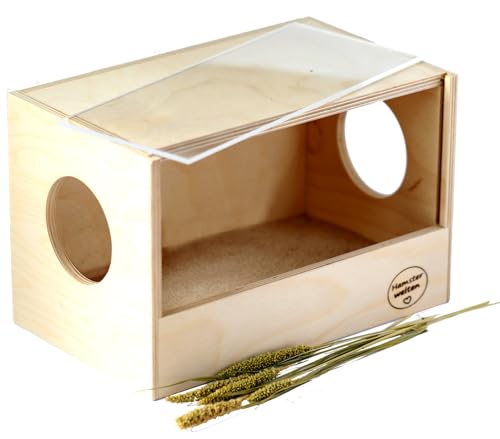 Hamster und Mäuse Sandbad Wellness - Badehaus aus Birkenholz mit Panoramascheibe Hamster und Mäuse Sandbad Wellness - Badehaus aus Birkenholz mit Panoramascheibe von Hamsterwelten
