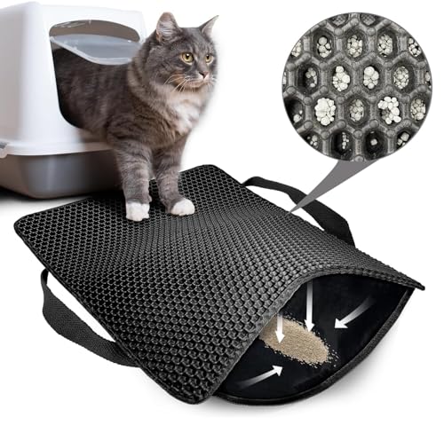 Katzenklo Matte, 45x30 CM Honeycomb Double Layer Non-Slip Katzenstreumatte, Wasserdicht und Urin Proof Katzenmatte Katzenklo für Litter Catcher (Schwarz) i11 32.9GHz 19GB Katzenklo Matte, 45x30 CM Honeycomb Double Layer Non-Slip Katzenstreumatte, Wasserdicht und Urin Proof Katzenmatte Katzenklo für Litter Catcher (Schwarz) i11 32.9GHz 19GB von Hanbramo