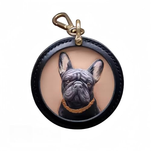 Handgefertigter Lederschnitzerei und -malerei Haustier-Anhänger/Schlüsselanhänger, personalisierte Ledergravur, Schlüsselanhänger/Taschenanhänger, Kunstgeschenk für Handgefertigter Lederschnitzerei und -malerei Haustier-Anhänger/Schlüsselanhänger, personalisierte Ledergravur, Schlüsselanhänger/Taschenanhänger, Kunstgeschenk für von Handimake