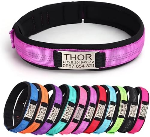 Hundehalsband, personalisierbar, Name/Nummer, personalisierbar, atmungsaktiv, Nylon, für Hund oder Katze, verstellbare Größe, S, M und L Hundehalsband, personalisierbar, Name/Nummer, personalisierbar, atmungsaktiv, Nylon, für Hund oder Katze, verstellbare Größe, S, M und L von Handimake