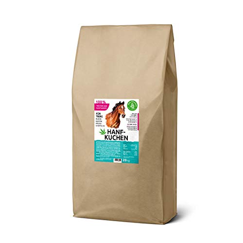 Hanf Gesundheit Hanfkuchen (Trester) für Tiere 100% kaltgepresst, 20 kg, Hanfpellets für Tiere von Hanf Gesundheit