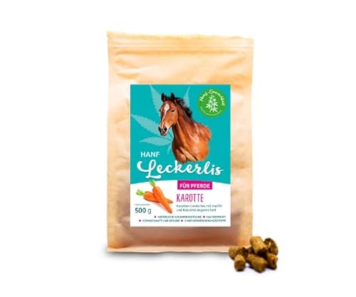 Leckerli für Pferde, PferdeSnack 500g, Leckerli mit Karotten und Kräutern, Karottengeschmack, mit Hanföl, Snack, 100% Natur von Hanf-Gesundheit