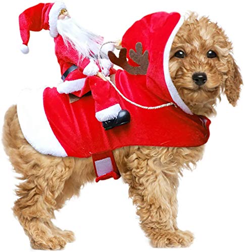 Weihnachts-Haustier-Kleidung für Hunde und Katzen, Weihnachtsmann-Mütze, Schal, Cosplay, Verkleidung, Weihnachten, Party, Mode, Neujahr, Kleidung, Zubehör für kleine Haustiere, Katzen und Hunde von Hanguin
