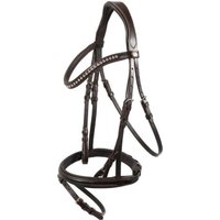Hans Melzer Horse Equipment Hans Melzer Trense Calgary englisches Reithalfter braun/silber LACK WB (Warmblut) von Hans Melzer Horse Equipment