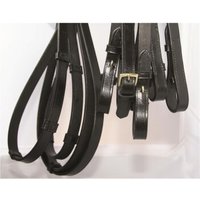 Hans Melzer Horse Equipment Hans Melzer Kandarenzügel Set schwarz/messing WB EXTRA (KB-Kaltblut) von Hans Melzer Horse Equipment