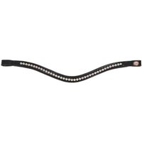 Hans Melzer Horse Equipment Hans Melzer Stirnriemen Wiesbaden schwarz/silberne Steine VB/ COB (Vollblut) von Hans Melzer Horse Equipment