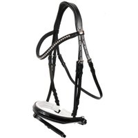 Hans Melzer Horse Equipment Hans Melzer Trense Hagen weiß unterlegt LACK WB EXTRA (KB-Kaltblut) von Hans Melzer Horse Equipment