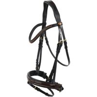 Hans Melzer Horse Equipment Hans Melzer Trense Krusemark schwarz/braun/messing LACK VB/ COB (Vollblut) von Hans Melzer Horse Equipment
