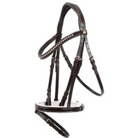 Hans Melzer Horse Equipment Hans Melzer Trense Lexington braun/silber weiß unterlegt LACK WB (Warmblut) von Hans Melzer Horse Equipment