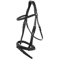 Hans Melzer Horse Equipment Hans Melzer Trense Rüspel schwarz/silber englisches Reithalfter von Hans Melzer Horse Equipment