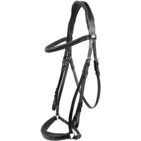 Hans Melzer Horse Equipment Hans Melzer Trense Rüspel schwarz/silber hannoversches Reithalfter von Hans Melzer Horse Equipment
