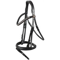 Hans Melzer Horse Equipment Hans Melzer Trense Valluhn schwarz/silber englisches Reithalfter WB EXTRA (KB-Kaltblut) von Hans Melzer Horse Equipment