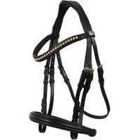 Hans Melzer Horse Equipment Hans Melzer Trense Valluhn schwarz/silber englisches Reithalfter ohne Sperrriemen VB/ COB (Vollblut) von Hans Melzer Horse Equipment