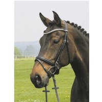 Hans Melzer Horse Equipment Hans Melzer Trense Valluhn schwarz/silber schwedisches Reithalfter WB EXTRA (KB-Kaltblut) von Hans Melzer Horse Equipment