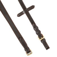 Hans Melzer Horse Equipment Hans Melzer Zügel feingummiert braun/messing WB EXTRA (KB-Kaltblut) von Hans Melzer Horse Equipment